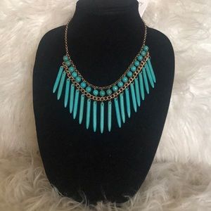 Detailed teal necklace