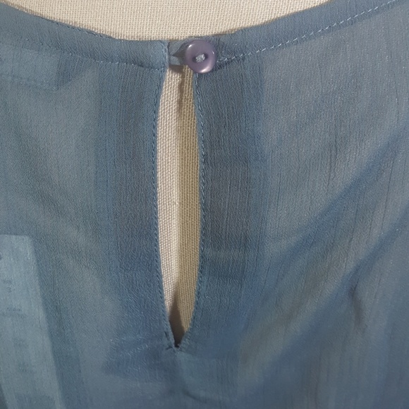 Walter Baker Peplum Sheer Embroidered Grey Top NWT!! - Picture 7 of 8