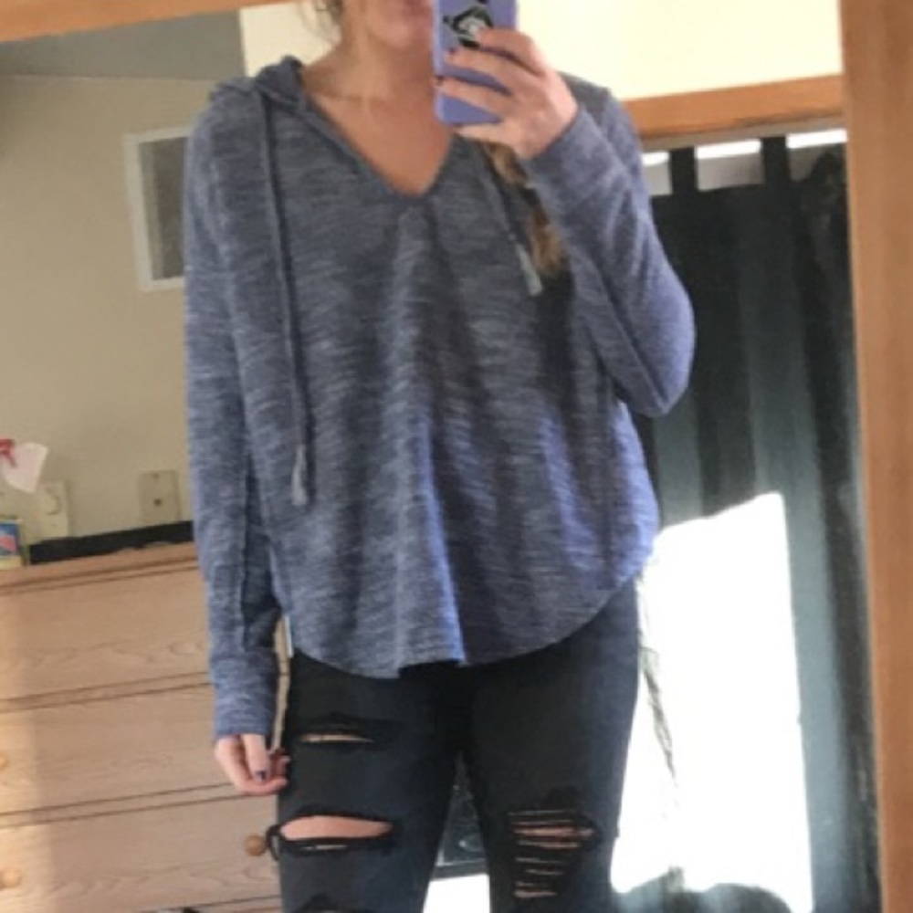 Blue roxy pullover sweater - Picture 2 of 5