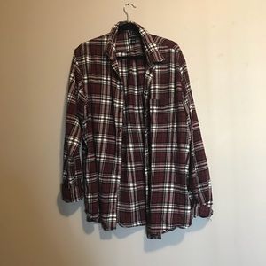 Red oversized flannel
