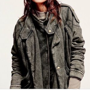 Free People oversized moto jacket