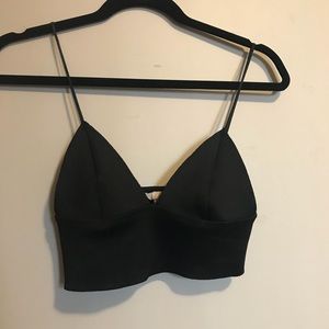 H&M deep v crop top