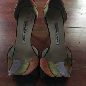Manolo Blahnik suede heels