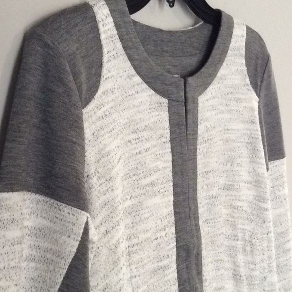 CAbi Blazer Jacket Woven Striped Colorblock Knit - Picture 4 of 8