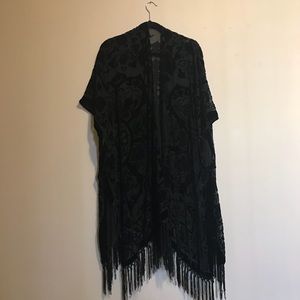 Suede-pleated cardigan