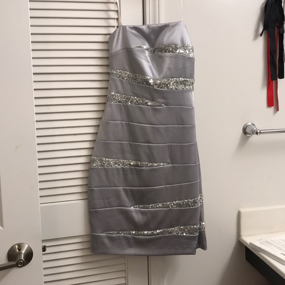 Silver party dress