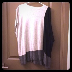 Tri colored poncho NWOT