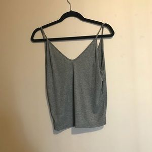 Forever 21 Grey V-Neck Crop Top