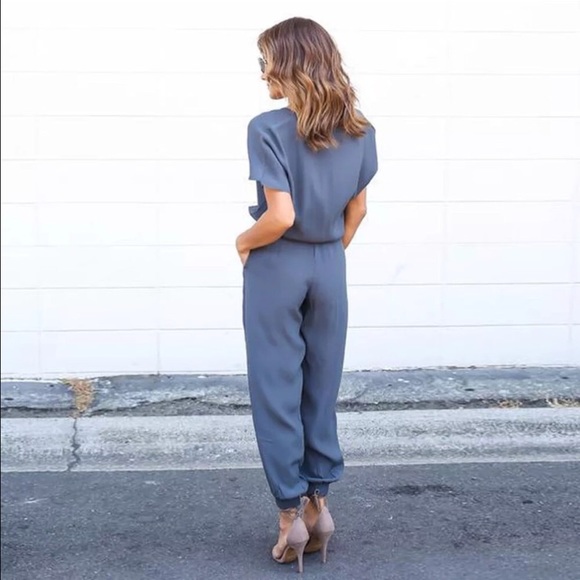Comfortable Blue Jumpsuit - Picture 3 of 3