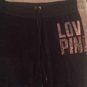 PINK Victoria's Secret Pants - VS pink velour pants PINK Victoria's Secret Pants - VS pink velour pants