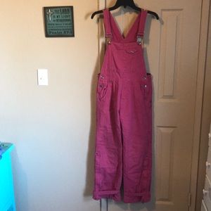Girls Pink Roper Bib Coveralls size XL (14)