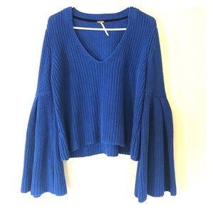 Damsel blue bell sleeve knit sweater