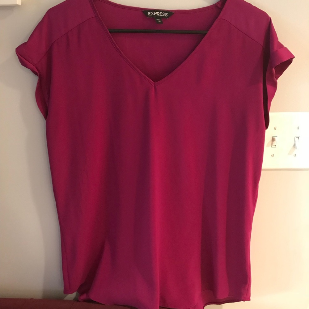 Pink silk T-shirt