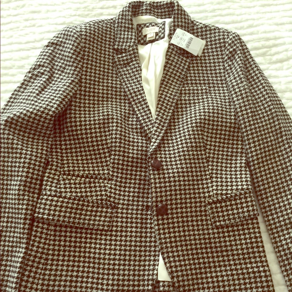 NWT JCREW houndstooth blazer! Size 6
