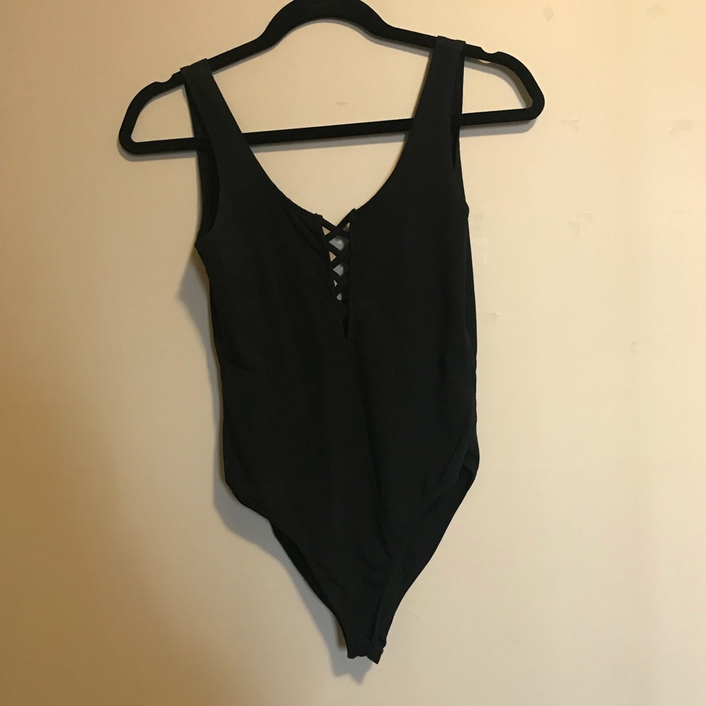 Forever 21 lace up bodysuit