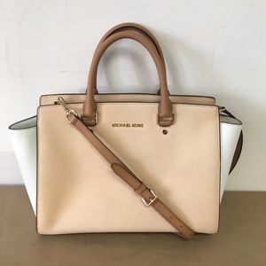 Michael Kors Colorblock Saffiano Leather Selma Bag