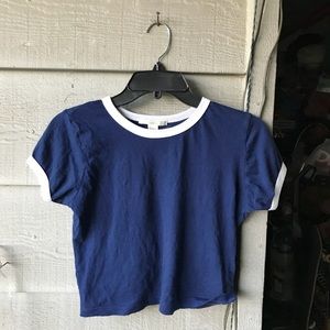 Forever 21 Blue Ringer T-Shirt