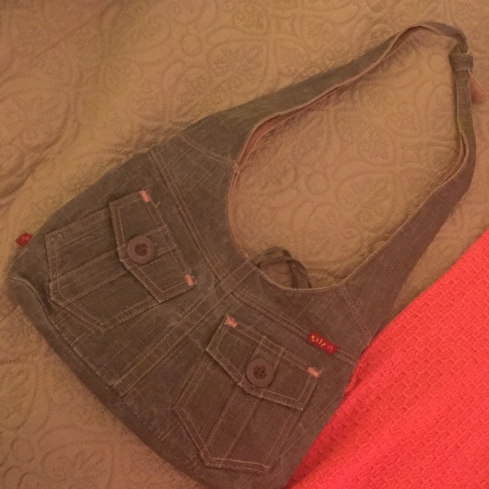 Tilt brown and pink shoulder bag