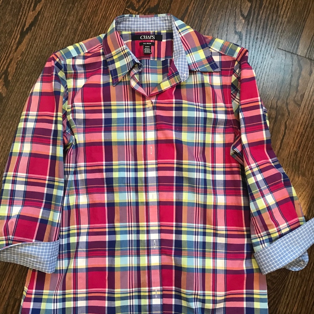 Chaps No Iron Plaid shirt