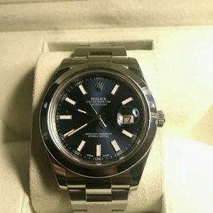 Rolex datejust || 41mm 116300 blue dial Box and pa