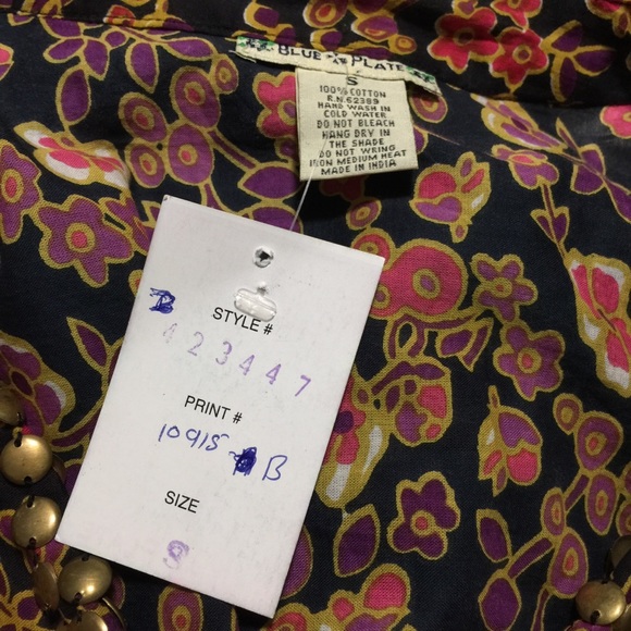 Blue Plate Anthropologie Embellished Top Sz S - Picture 6 of 8
