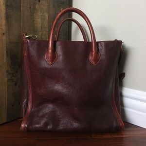 MADEWELL Wine Leather Tote