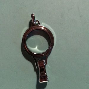 Origami Owl lanyard locket silver no face