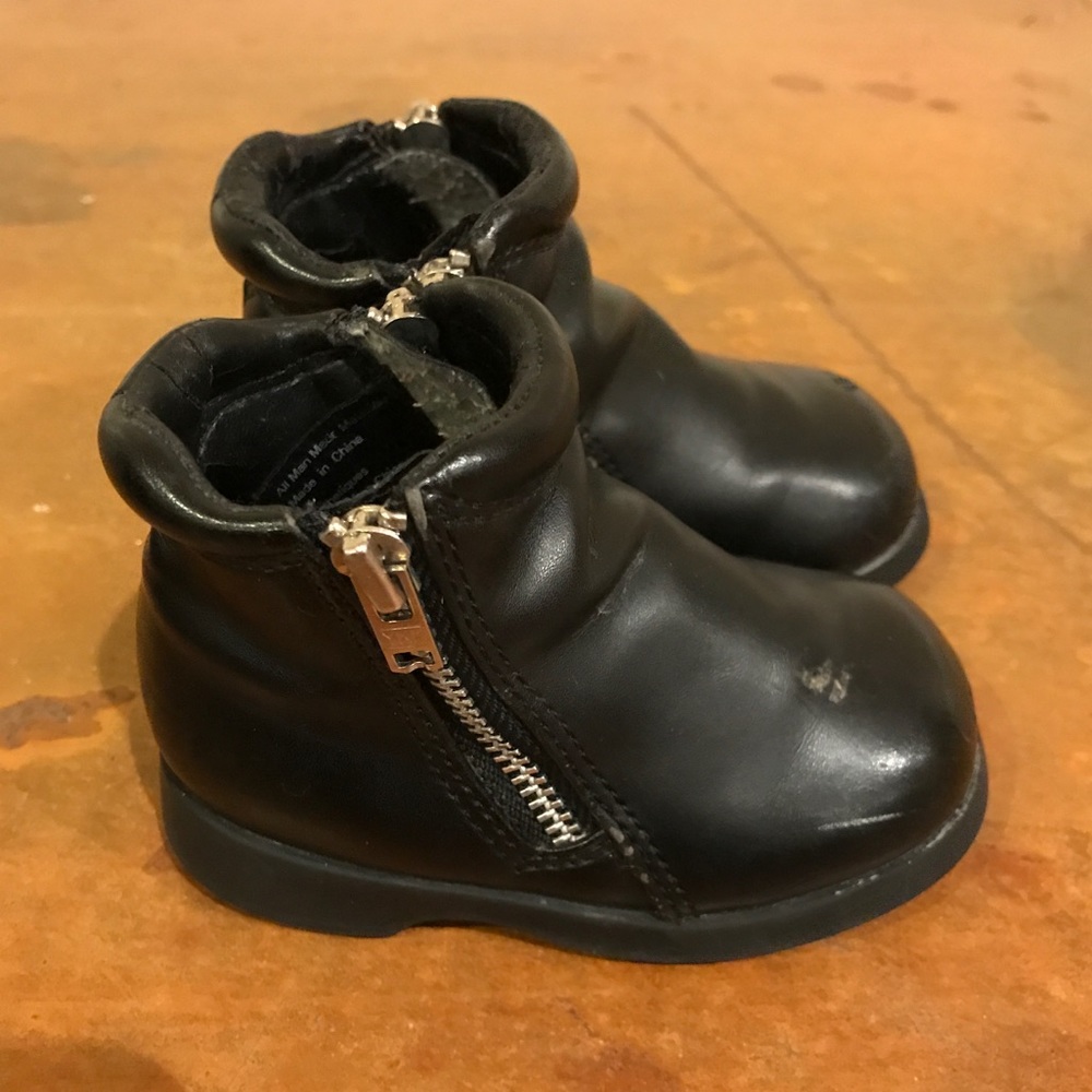 Black baby toddler girls boots smart fit 3