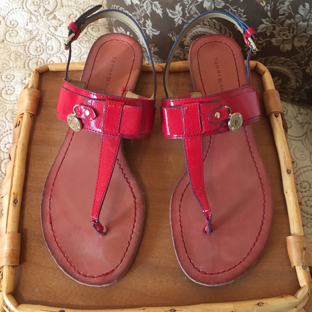 Tommy Hilfiger Red Sandals
