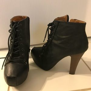High heel booties