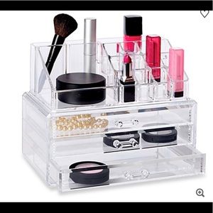 Deluxe 2 piece 3 drawer cosmetic organizer set