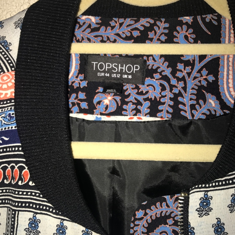 TopShop Patterned Bomber Jacket