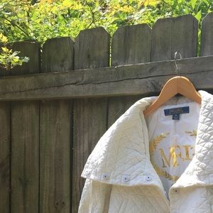 Milford Fillmore 3/25, White, quilted jacket.