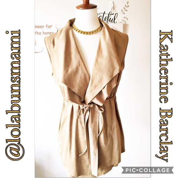 SOLD Katherine Barclay Faux Suede Sleeveless - Picture 2 of 6