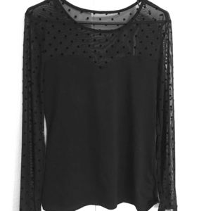 H & M holiday polka dot top