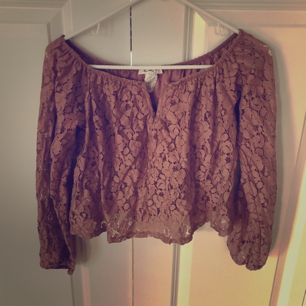Off the shoulder long sleeve