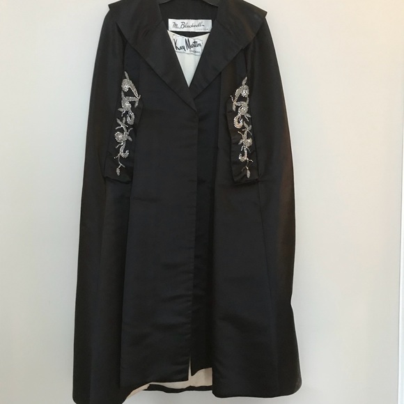 MR Blackwell Satin Dress - Sz 6 Embellished top - Picture 7 of 13