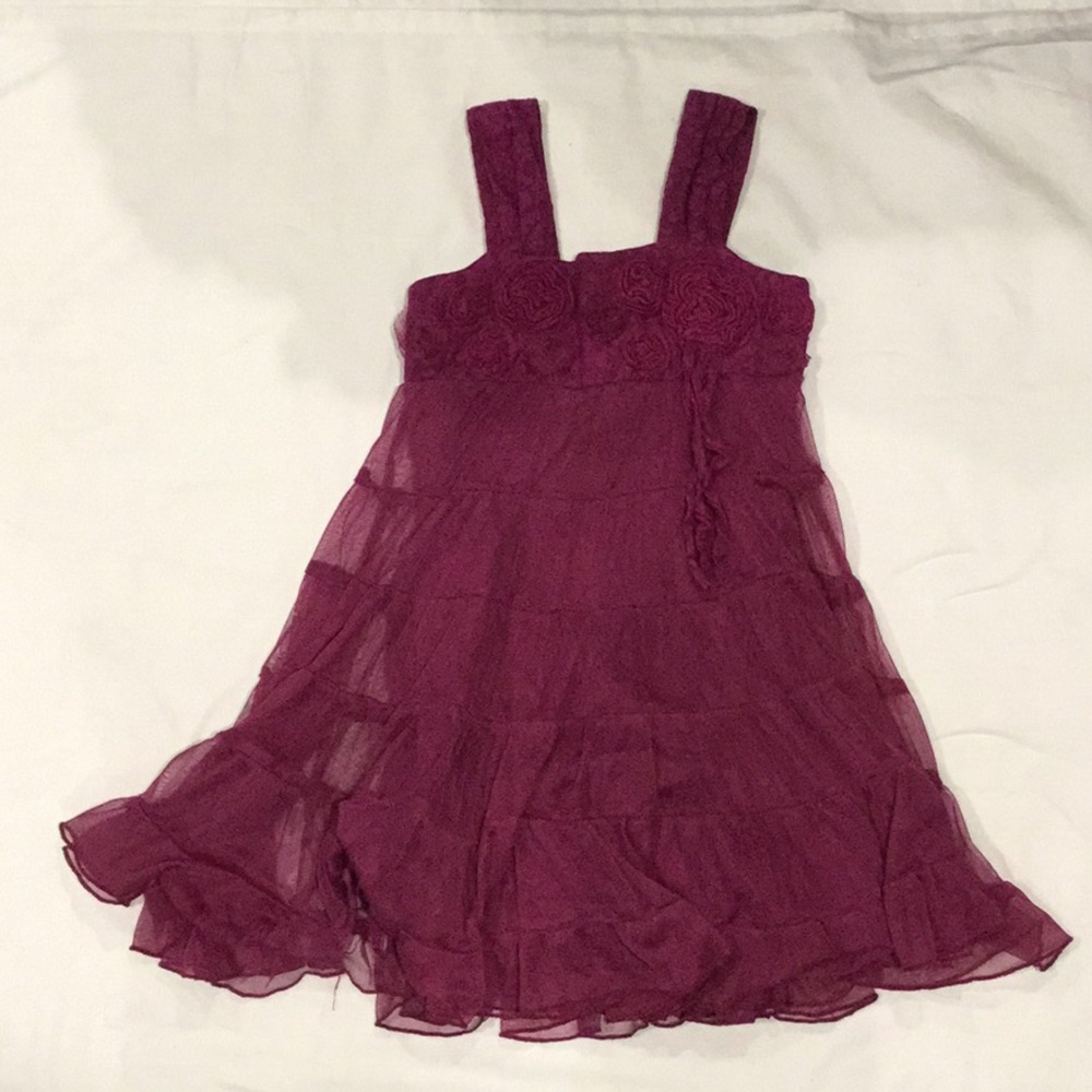 Girls maroon color dress