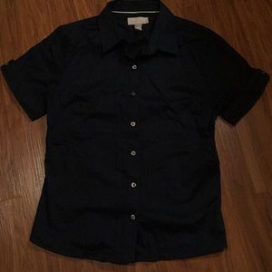 Banana Republic button down shirt in navy blue.