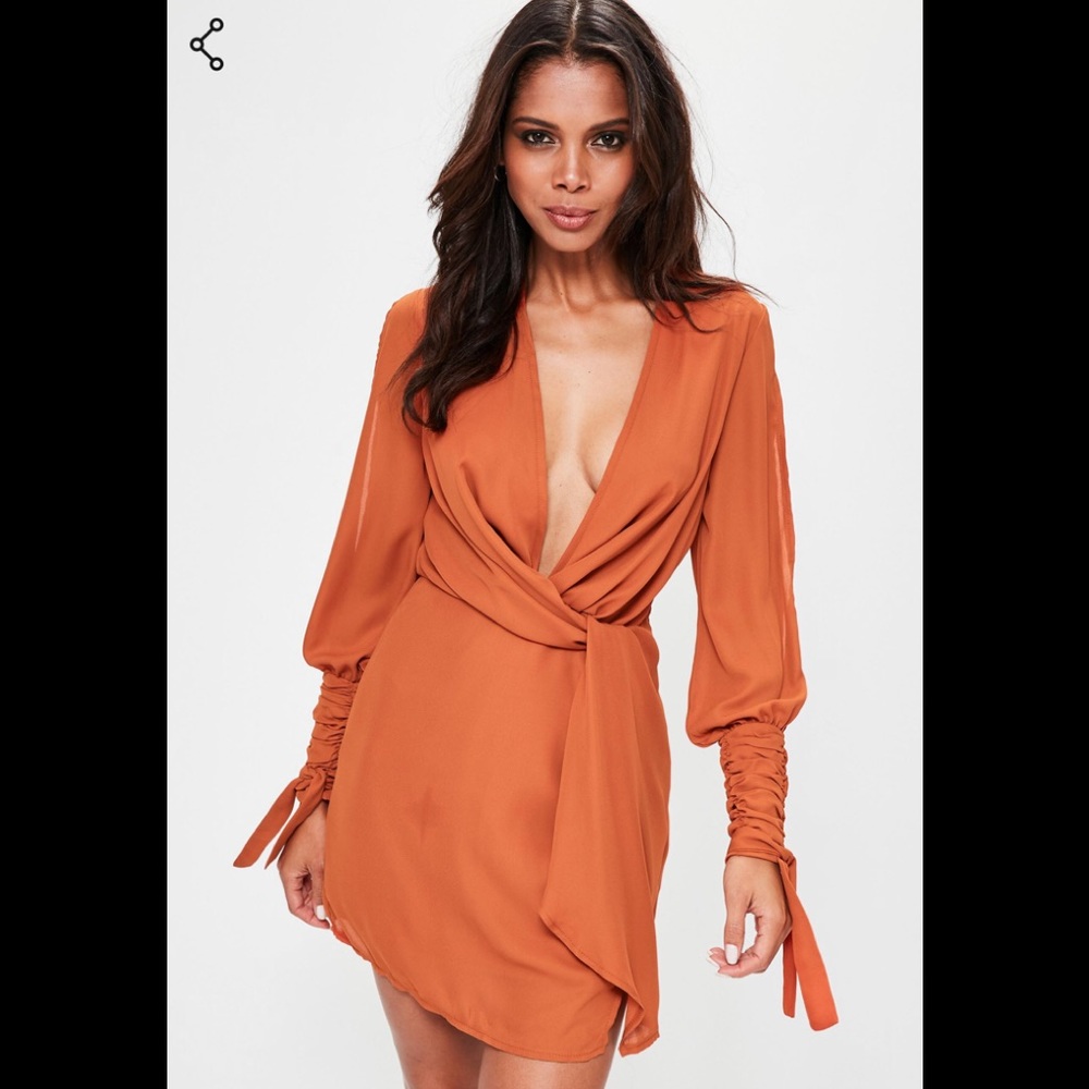 Orange Dress - Missguided - US 8