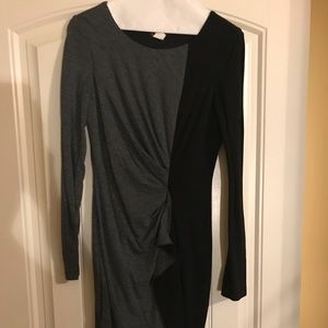 Form fitting black and grey dress