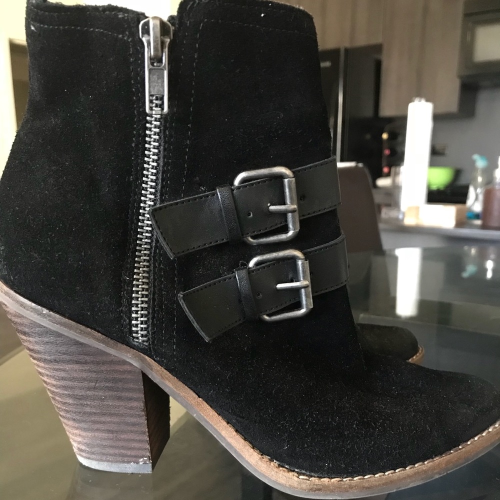 DV Dolce Vita leather suede booties, black