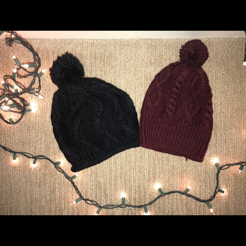 Puff ball knit beanies