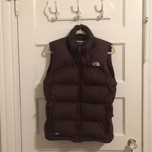 Brown North Face Puffy Vest Size M