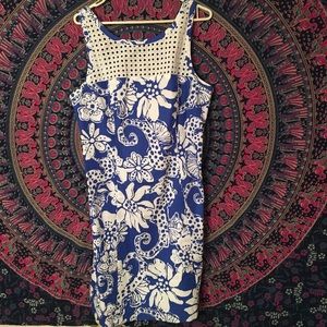 SALE blue and white lilly pulitzer shift dress