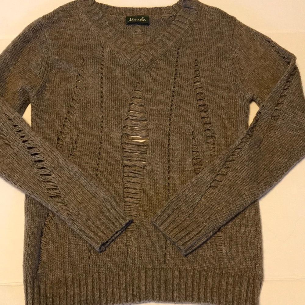 Maude pull up distressed sweater