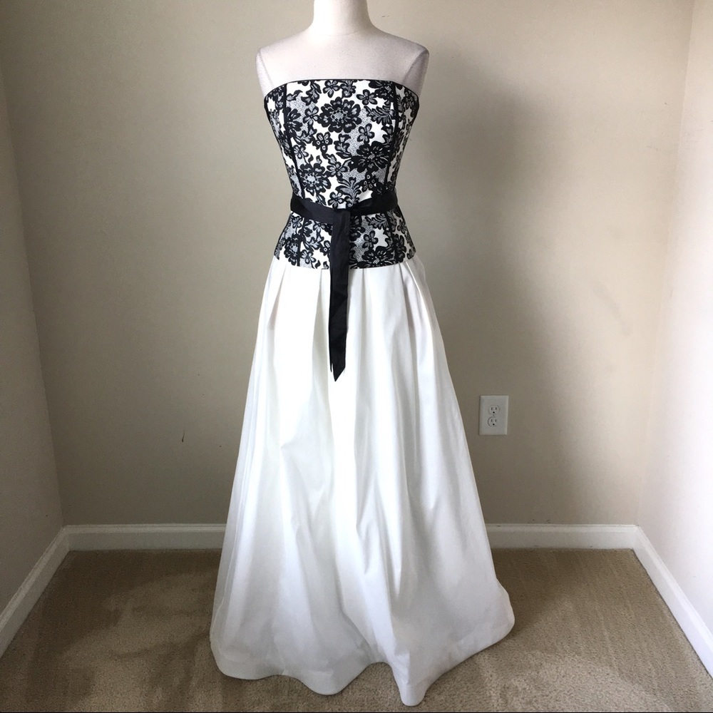 taffeta ball pleated ecru maxi skirt size 8 - Picture 1 of 6