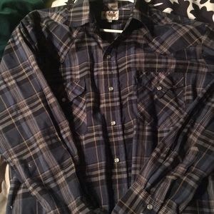 Large tall men’s pearl snap