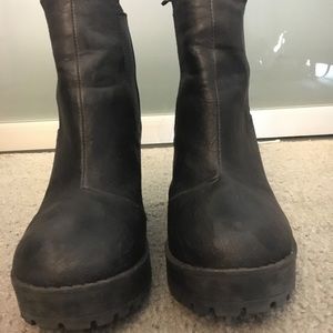 Black chunky boots