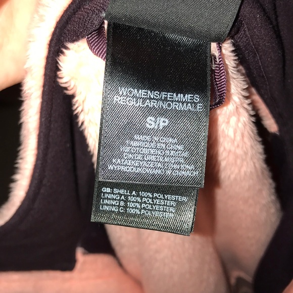 Light Orange Fuzzy Soft North Face Jacket - Picture 6 of 8